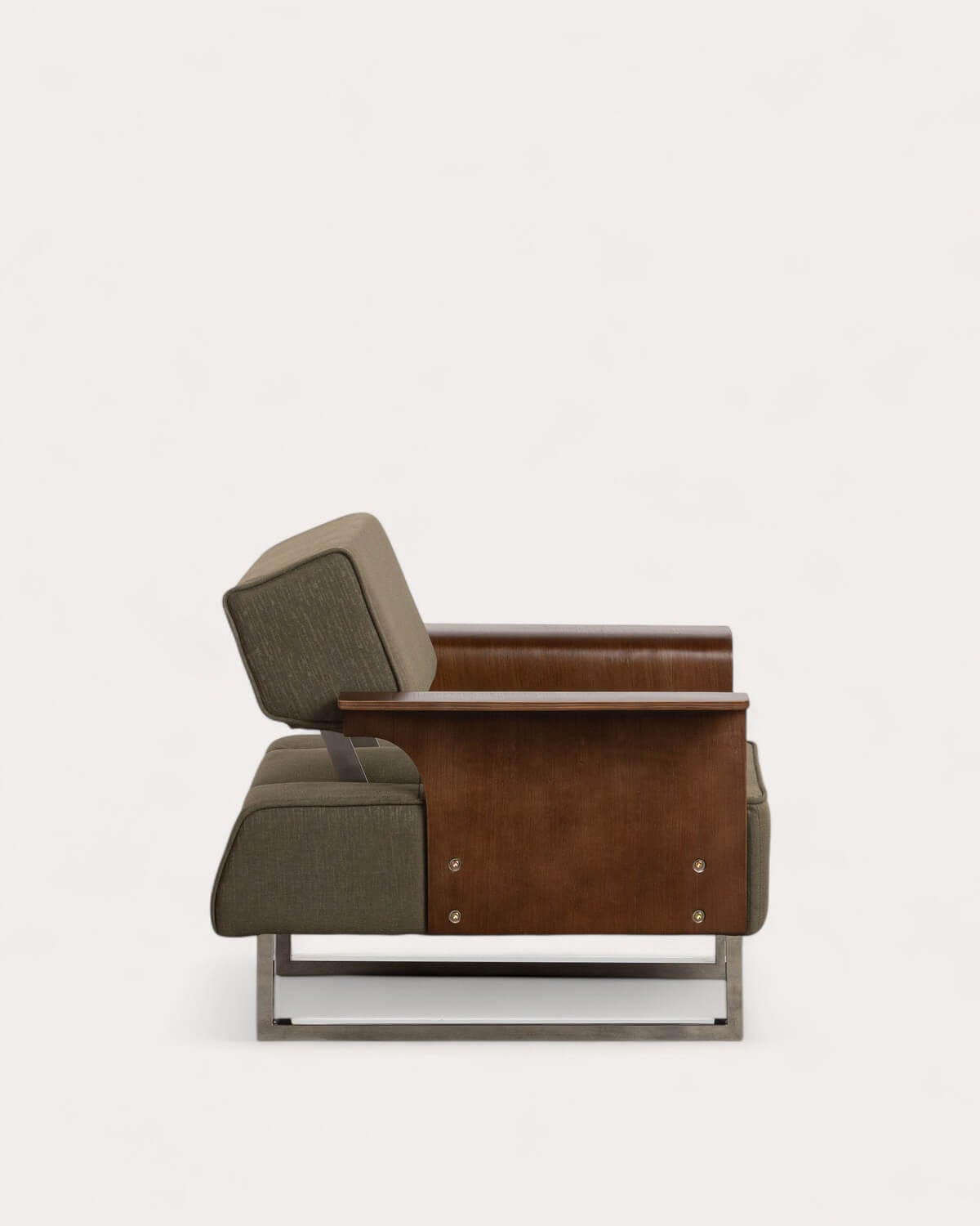 70S - Pack 2 Sillones Reclinables con Reposabrazos de Madera y Tela 70S