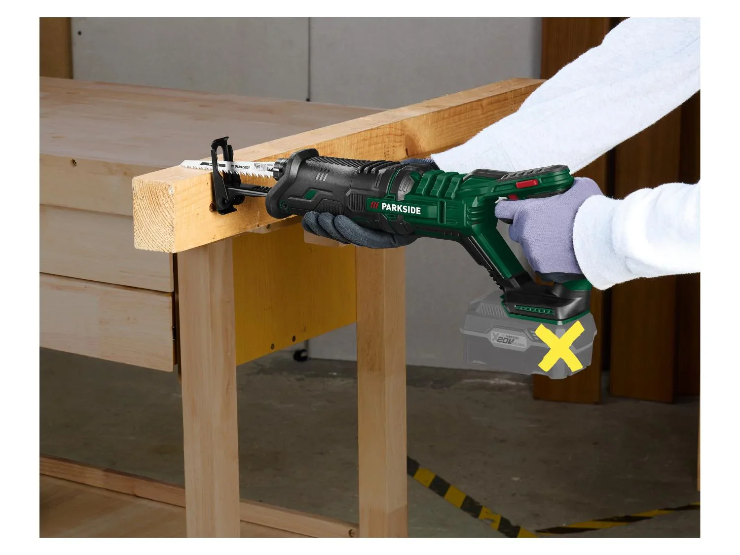 PARKSIDE Scie sabre sans fil PSSA 20-Li B2, 20 V