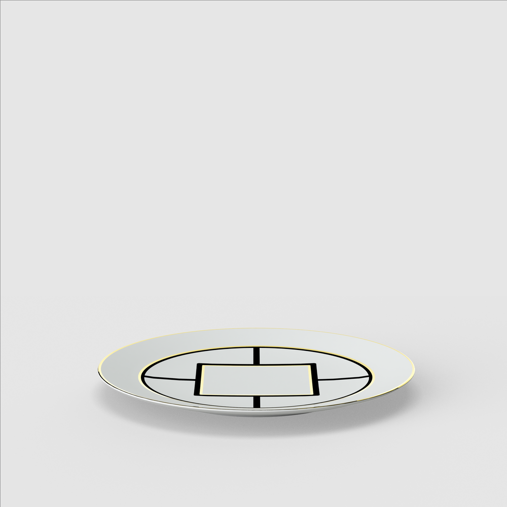 MetroChic Salad/ Dessert Plate - Multi-colored, 8.7'', Premium Bone Porcelain