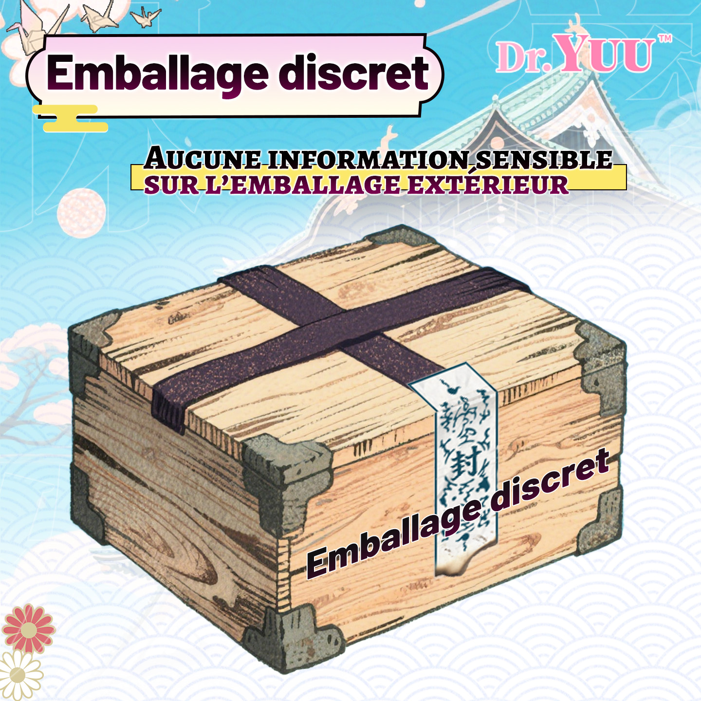 Emballage de confidentialité strict pour expédition.