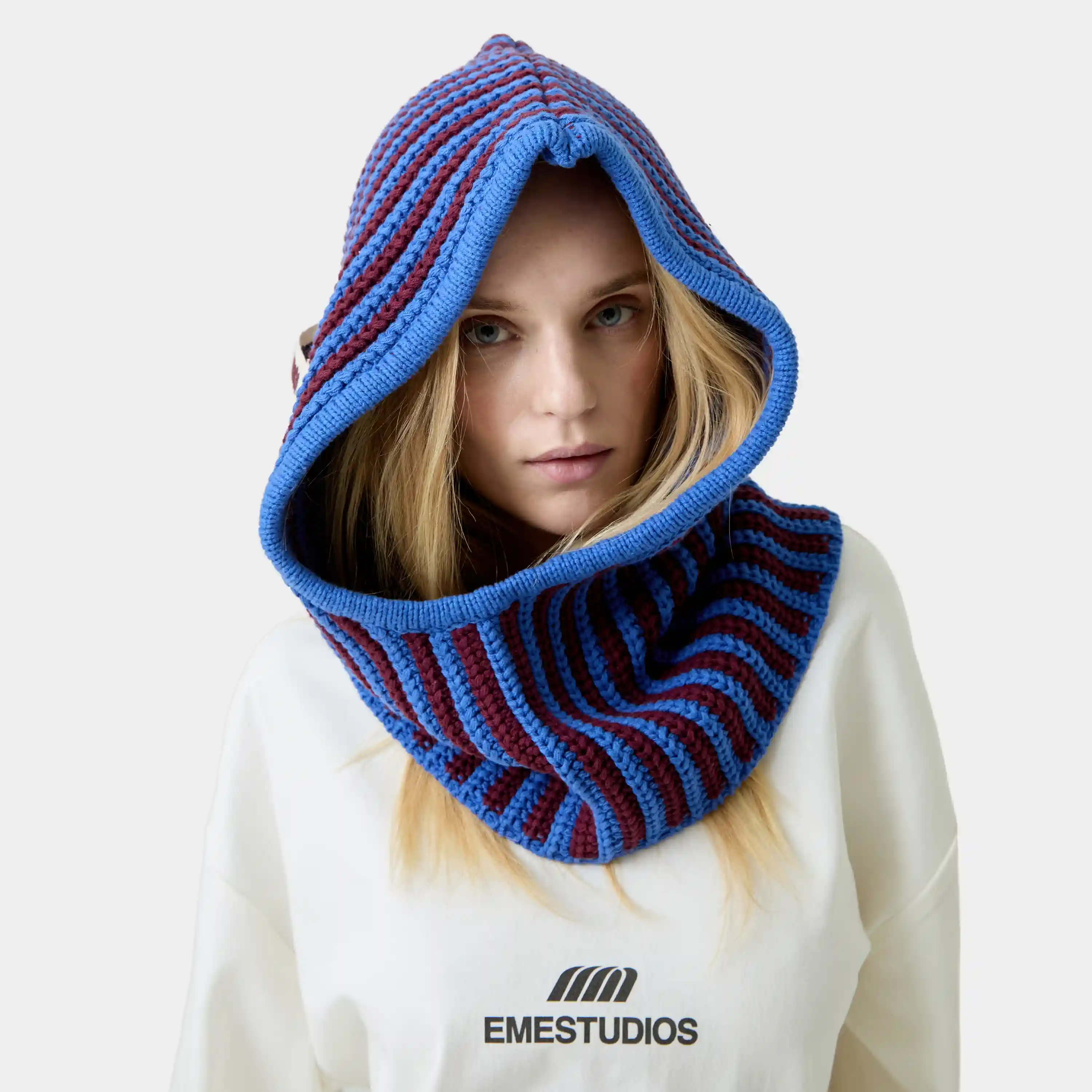 Striped Knit Balaclava