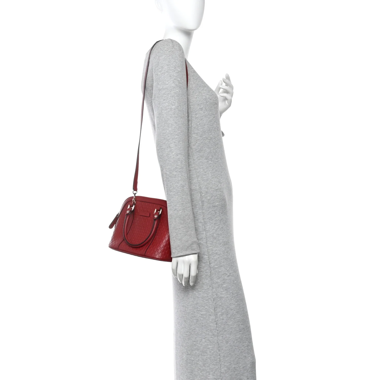 Soft Microguccissima Mini Dome Bag Rosso