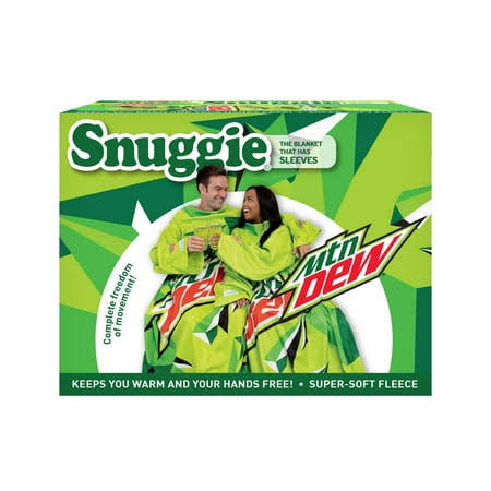 Snuggie The Original Wearable Blanket with Sleeves, Super Soft Throw Fleece, Mountain Dew Green, Size: One Size