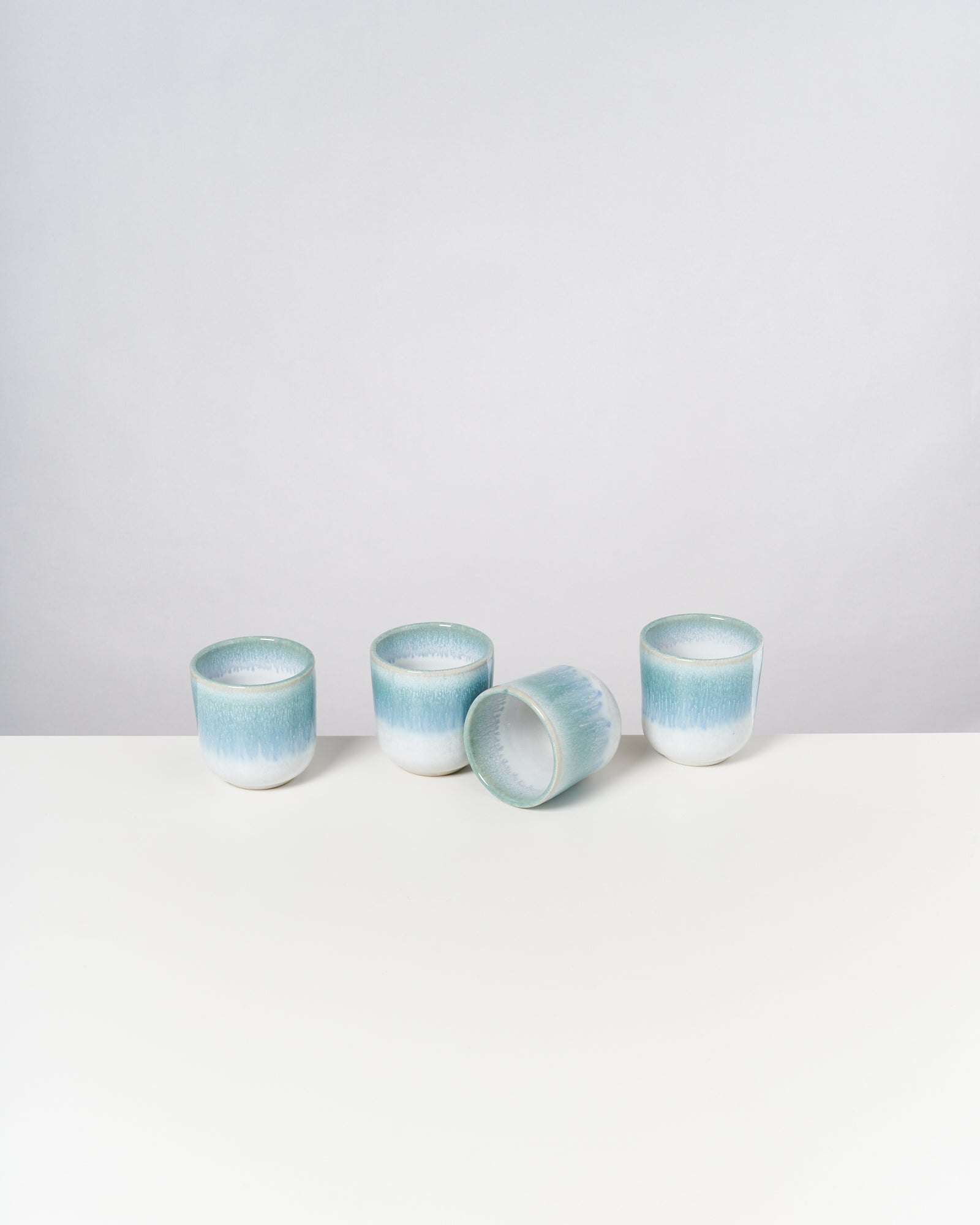 ALCACHOFRA - SMALL CUP GREEN-BLUE SET OF 4