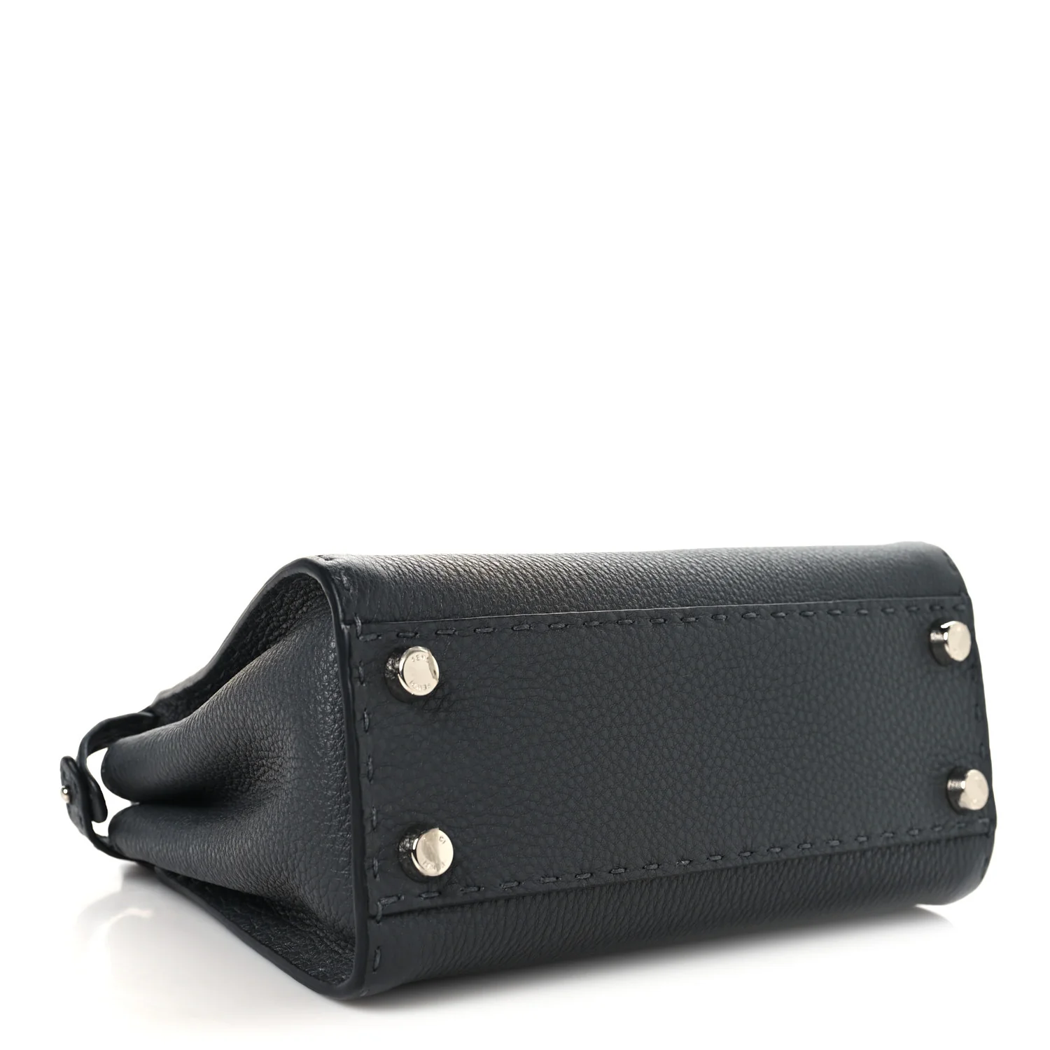 Cuoio Romano Selleria Bi-Color Mini Peekaboo Iconic Satchel Asfalto Latte
