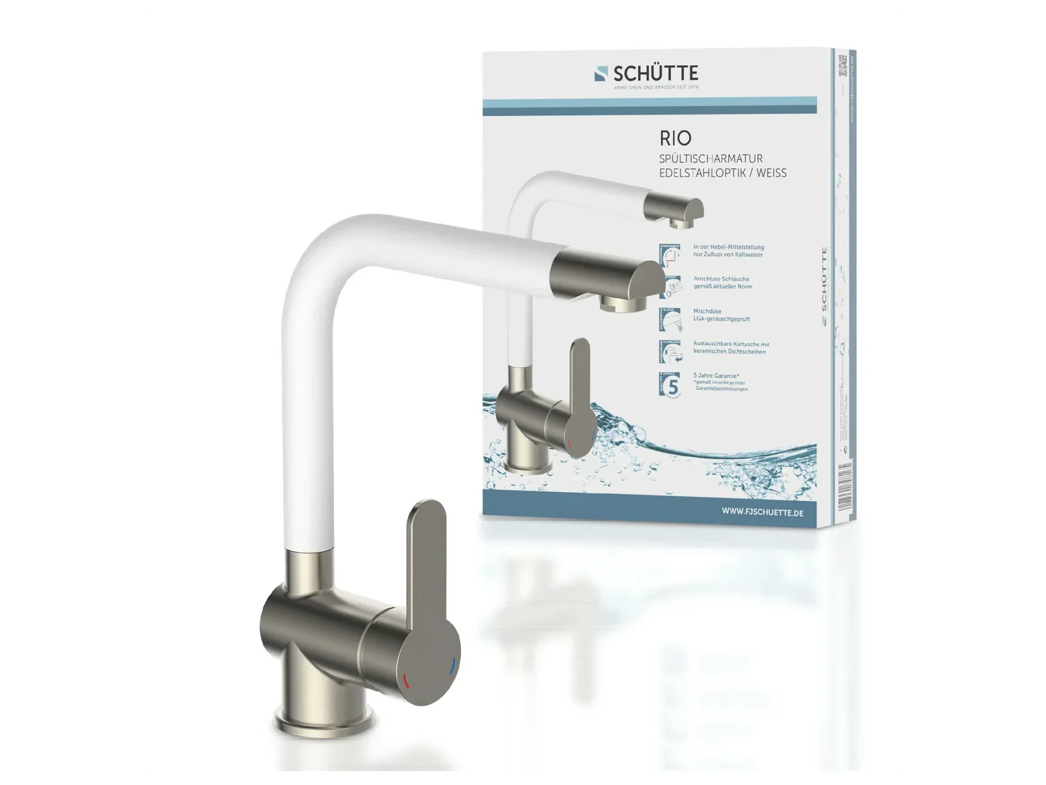 Schtte Mitigeur robinet de cuisine RIO, avec bec rtractable