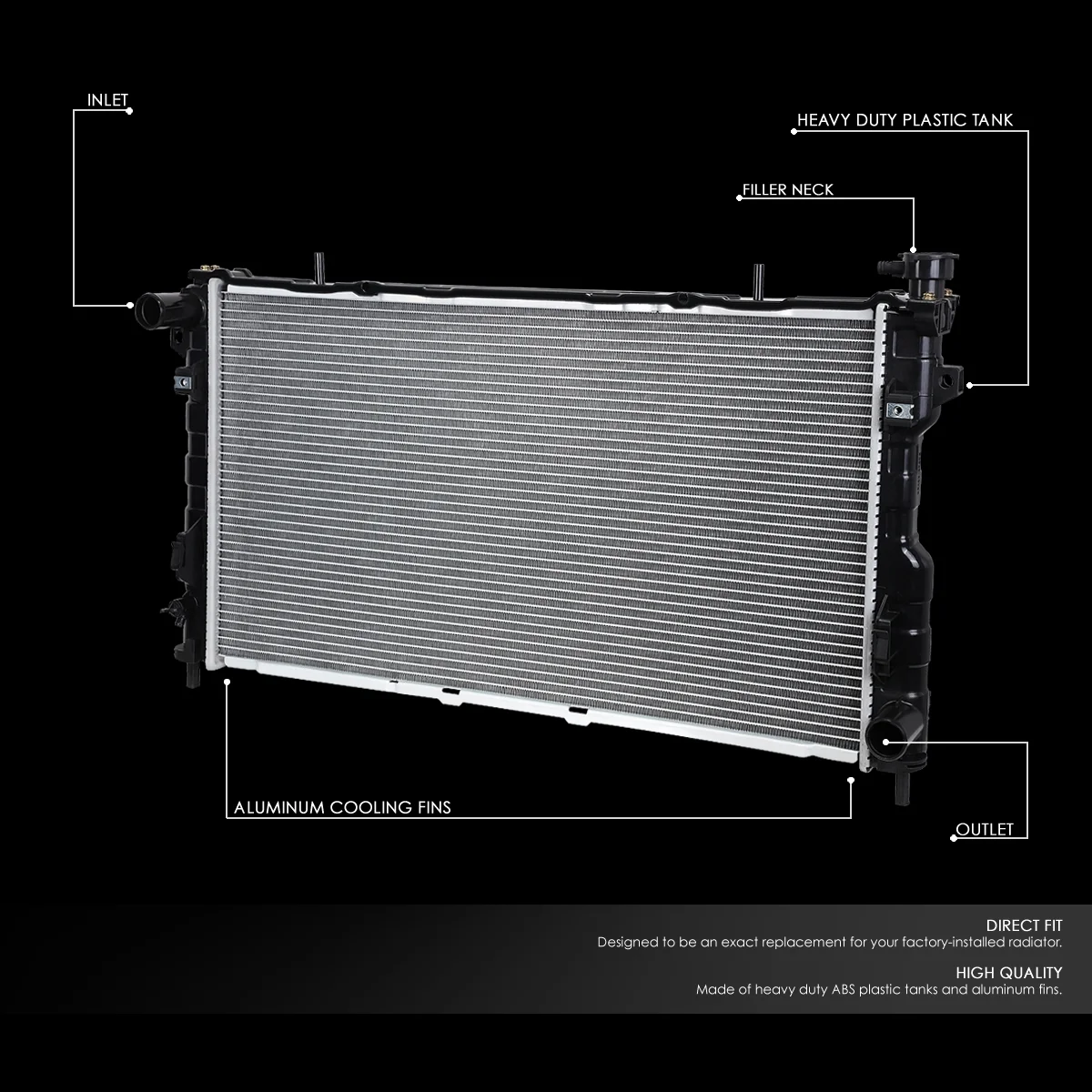 2795 Aluminum Radiator for 2005-2007 Dodge Caravan Grand Chrysler Voyager TownCountry - Image 4