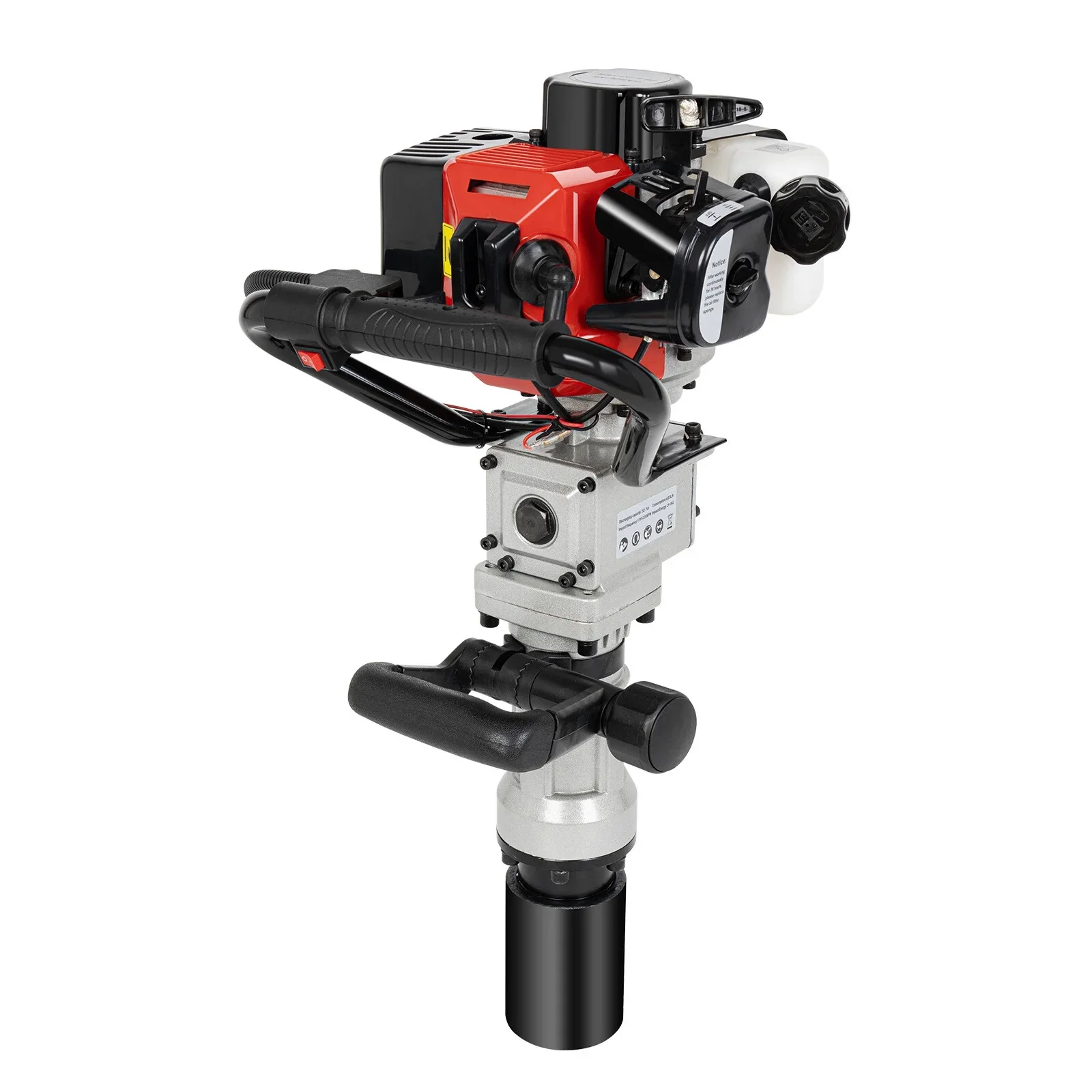 Anqidi 2 Stroke 32.7CC T-Post Driver Piledriver Gas Powered Garden Farm Fence Piling Machine 900W Gasoline Pile Driver Petrol Engine Hammer Push Pile Profession Kit