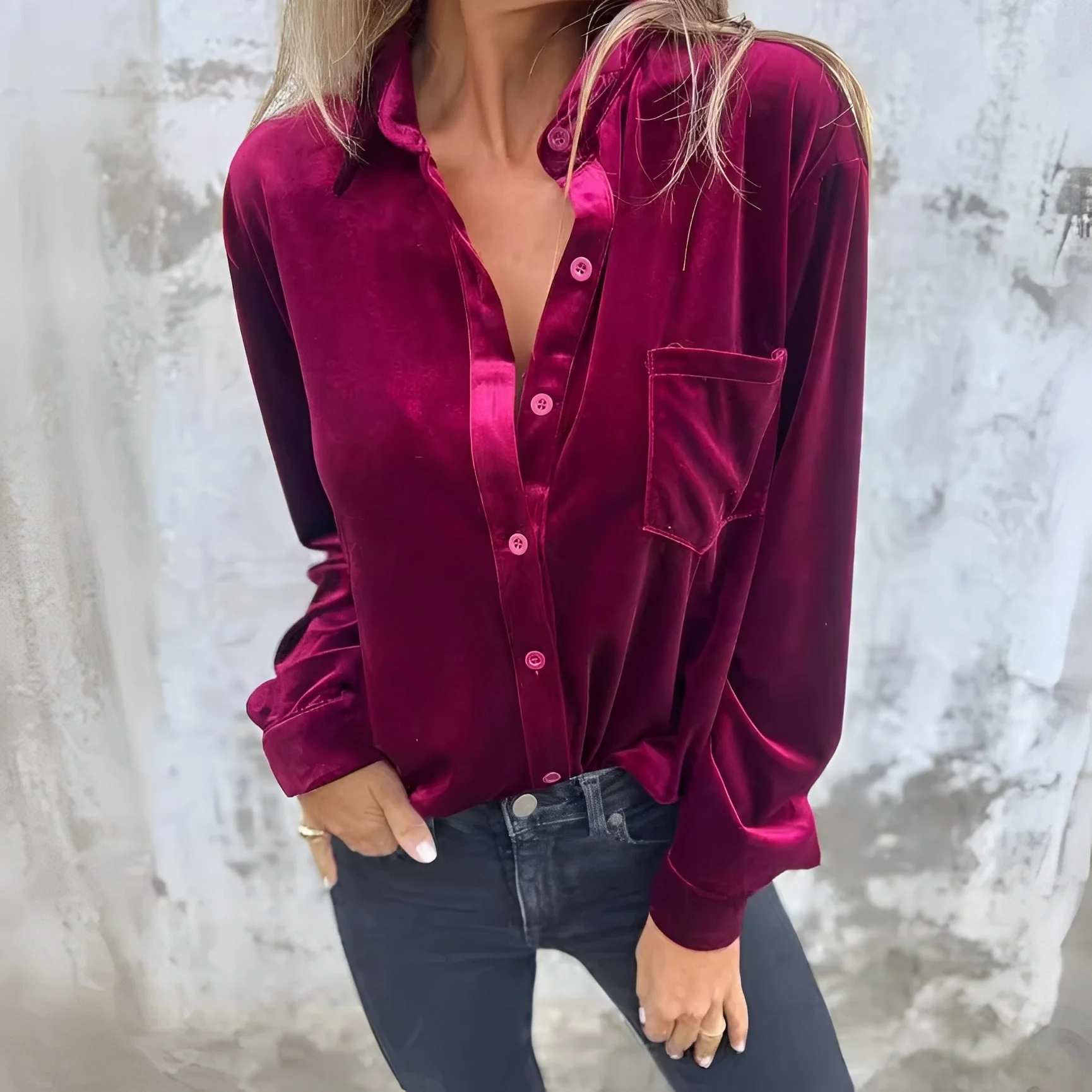 Jessie - Blouse à Manches Longues avec Boutons