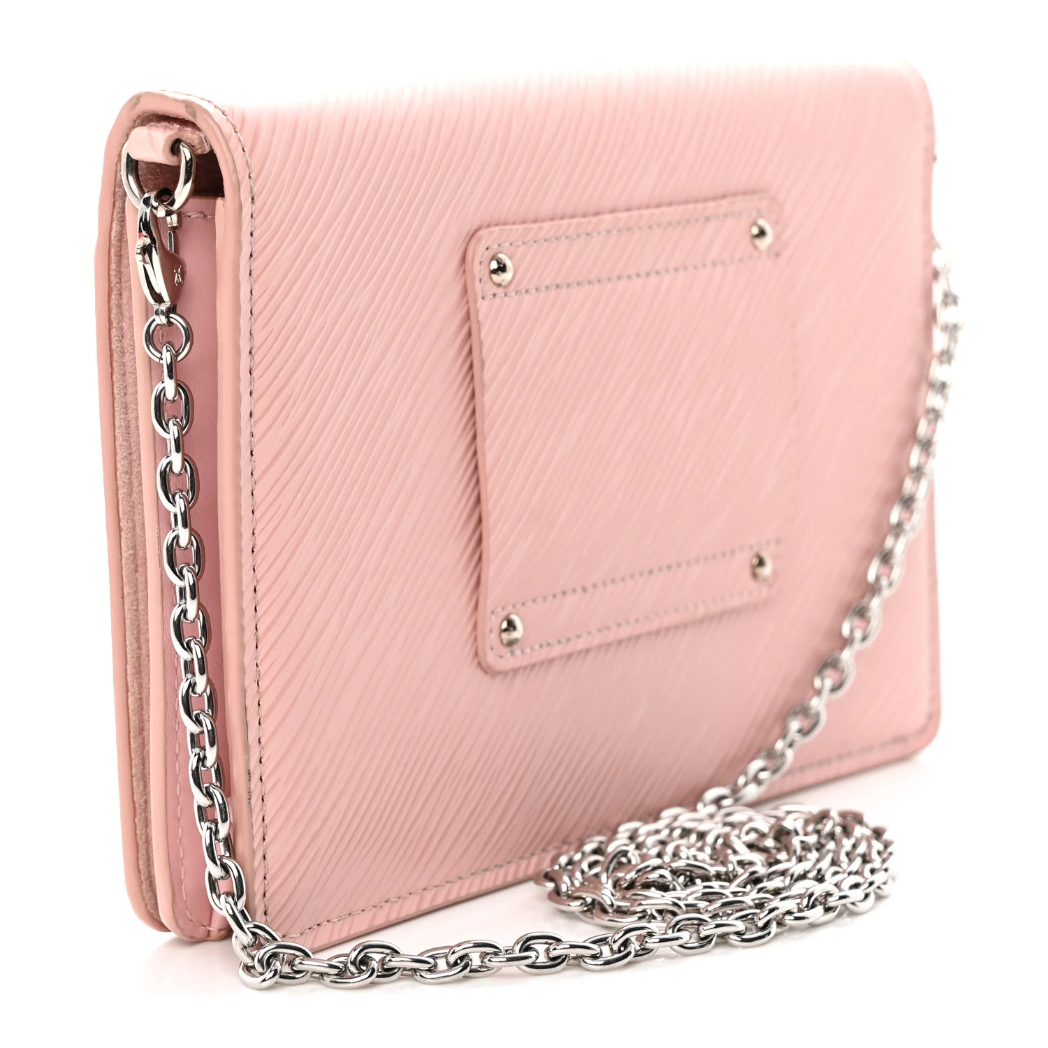 Epi Twist Belt Chain Wallet Rose Ballerine