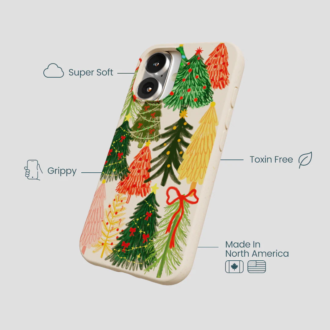 Seashell Festive Trees iPhone 16 Case