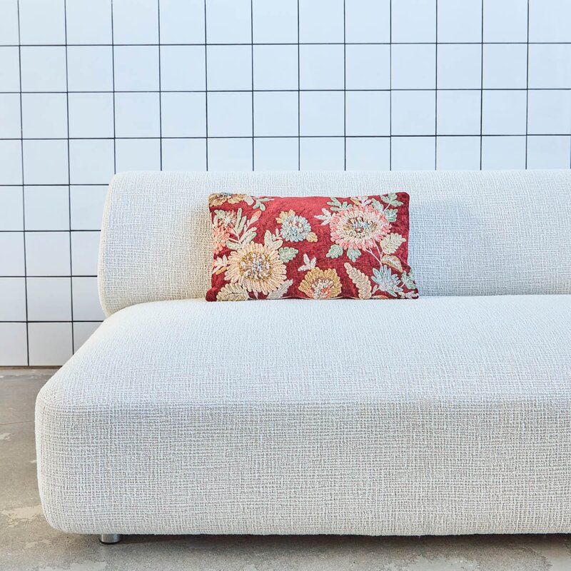 Nica putetrekk 50x30 cm rød/rose