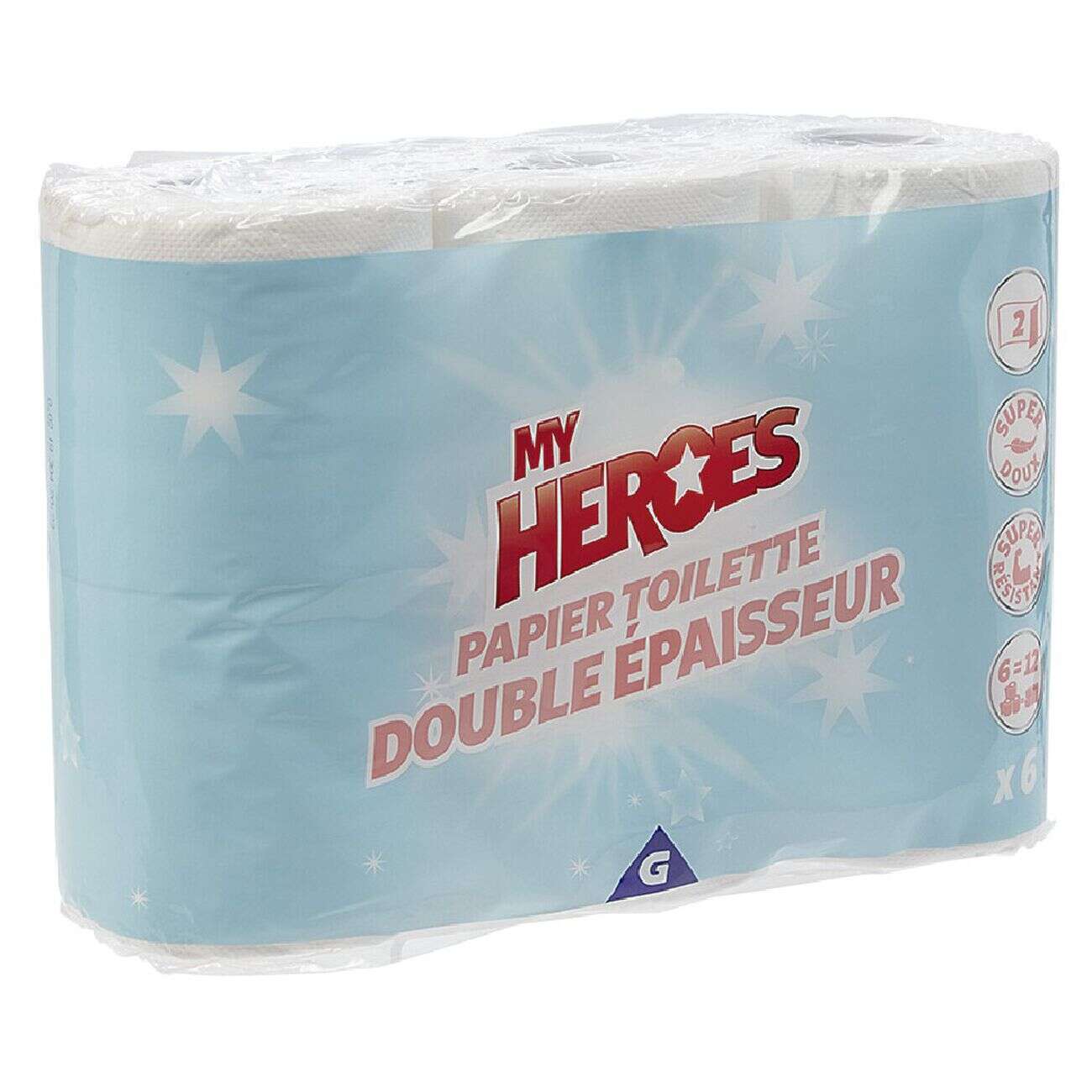 Papier toilette My Heroes double épaisseur x6