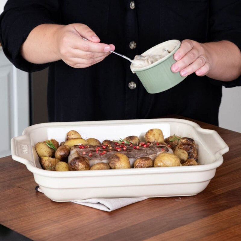 Creation ildfast form 28x37 cm beige