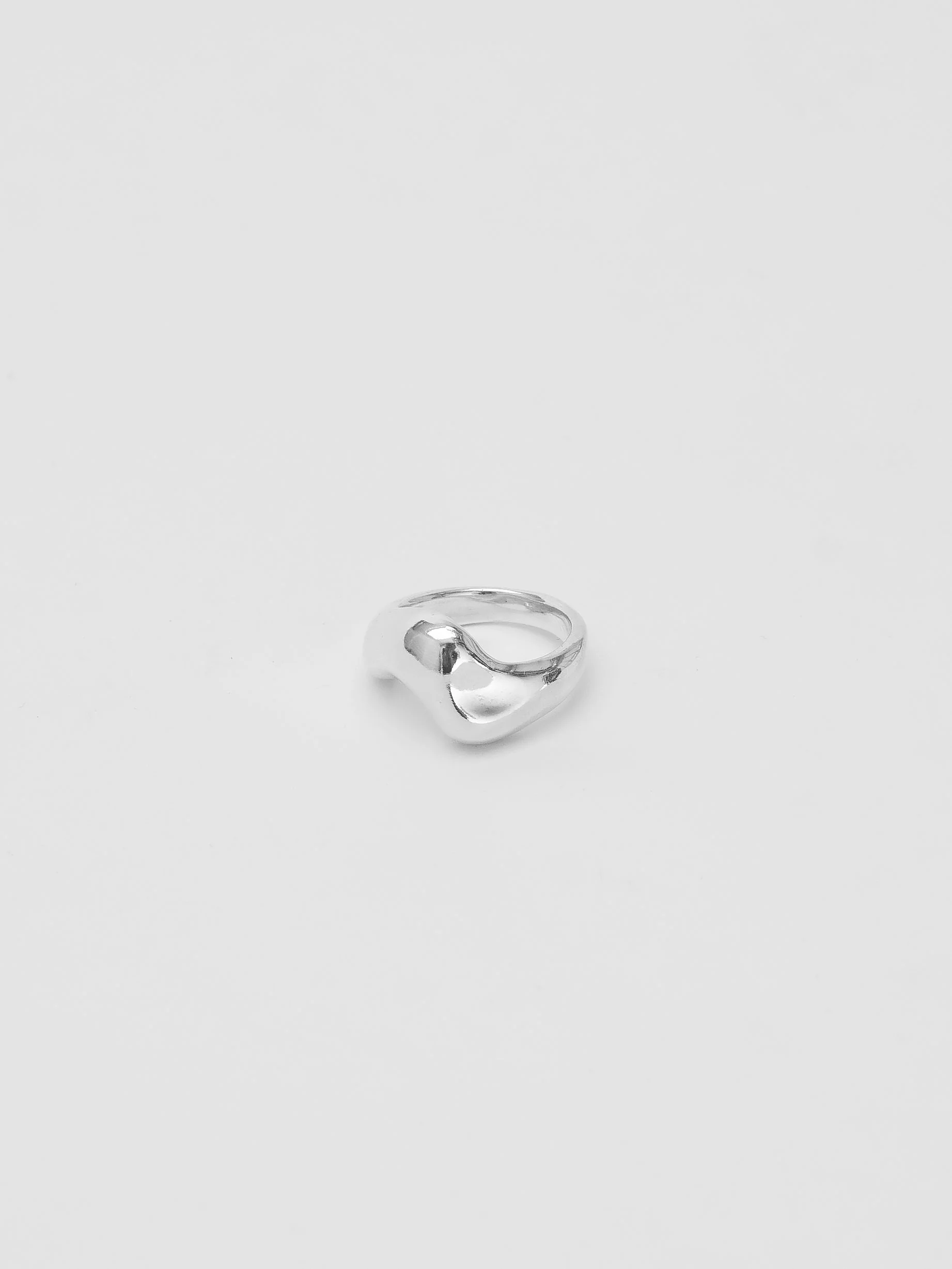 Bean Ring in Sterling Silver