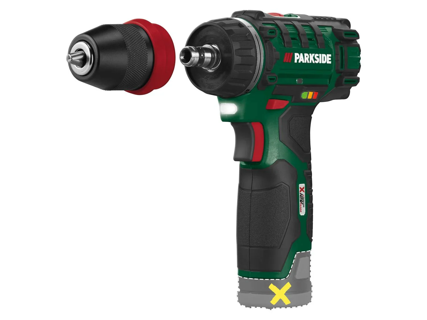PARKSIDE Perceuse-visseuse sans fil PBSA 12 E4, 28 Nm, 12 V