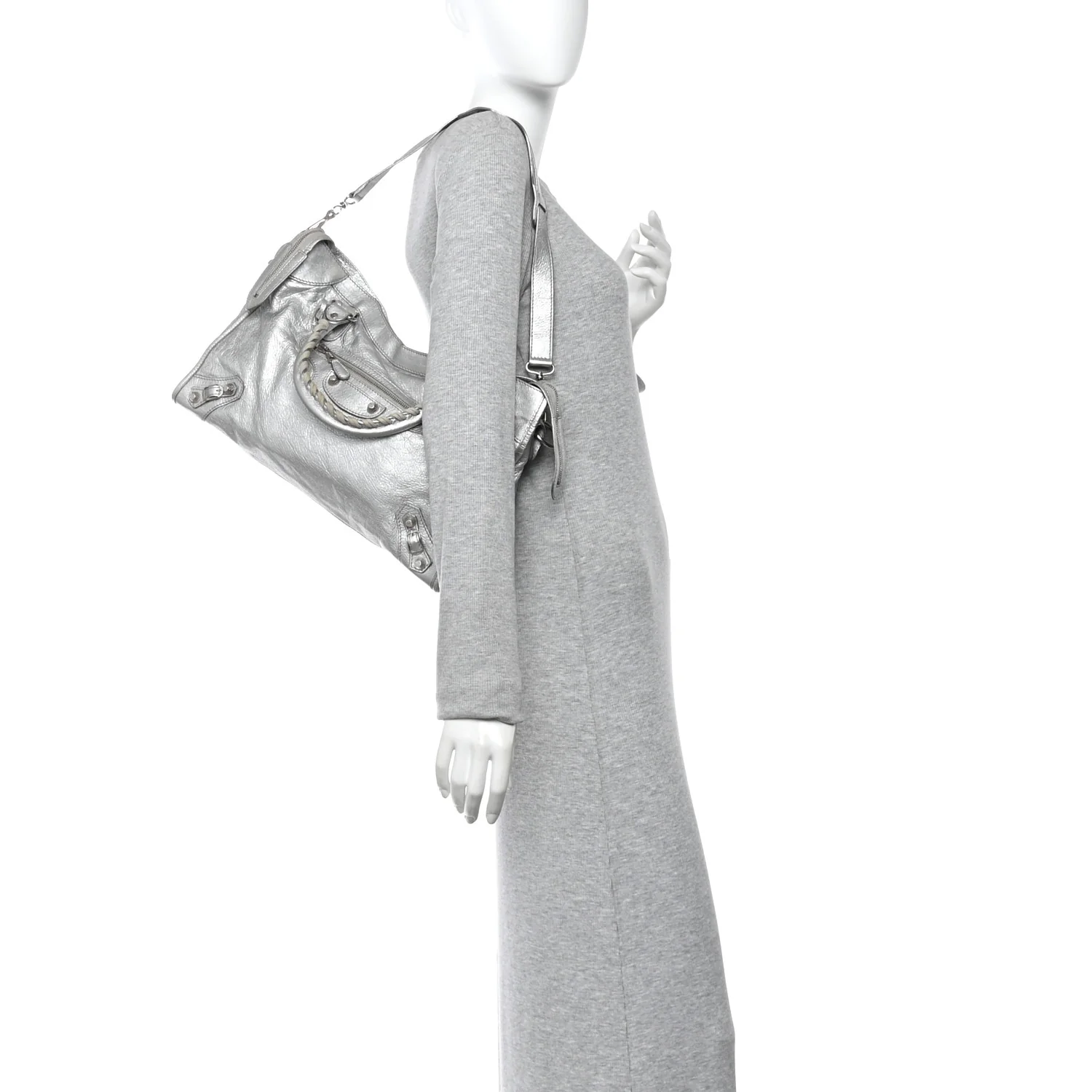 Metallic Agneau Giant 12 Silver Hardware City Gris Aluminum