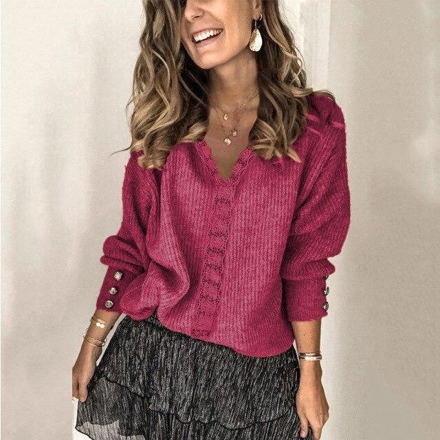 Pull en tricot élégant décontracté pour femmes