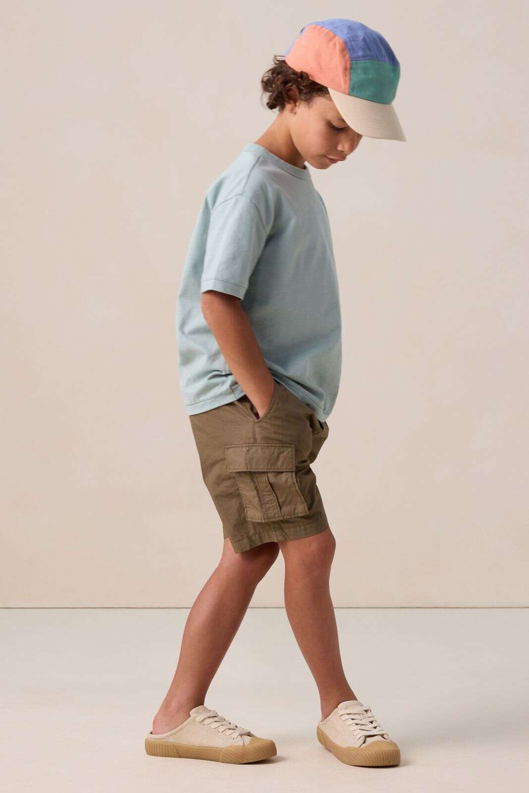 Blauw oversized t-shirt met print