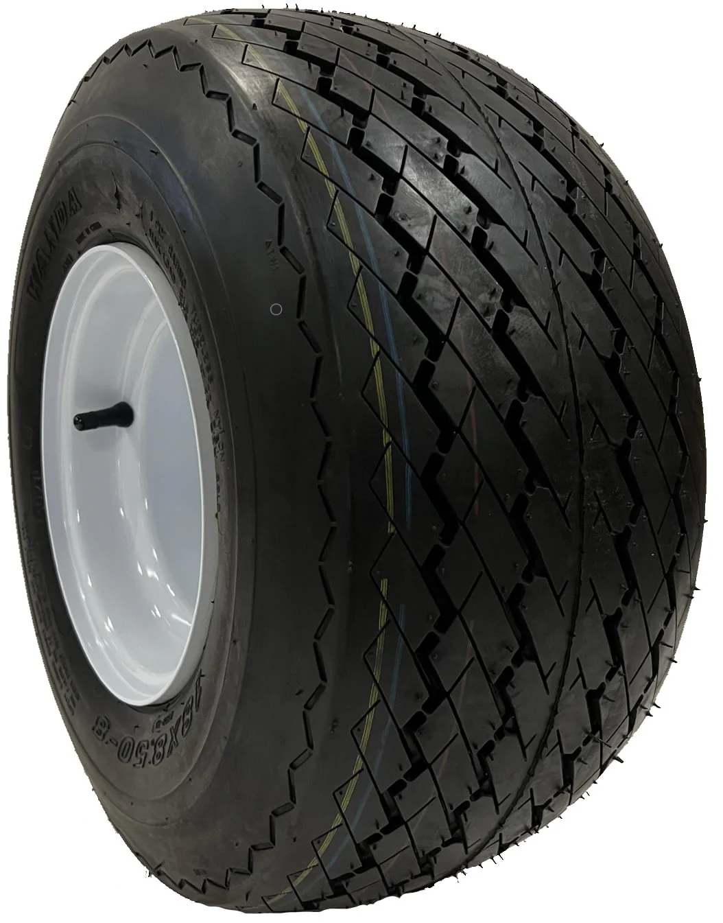 4 Pk Golf Cart Tire Rim Mounted 18 850 8 18X8 50 8 18 x 8 5 x 8 White 4 Lug Hole Image 4