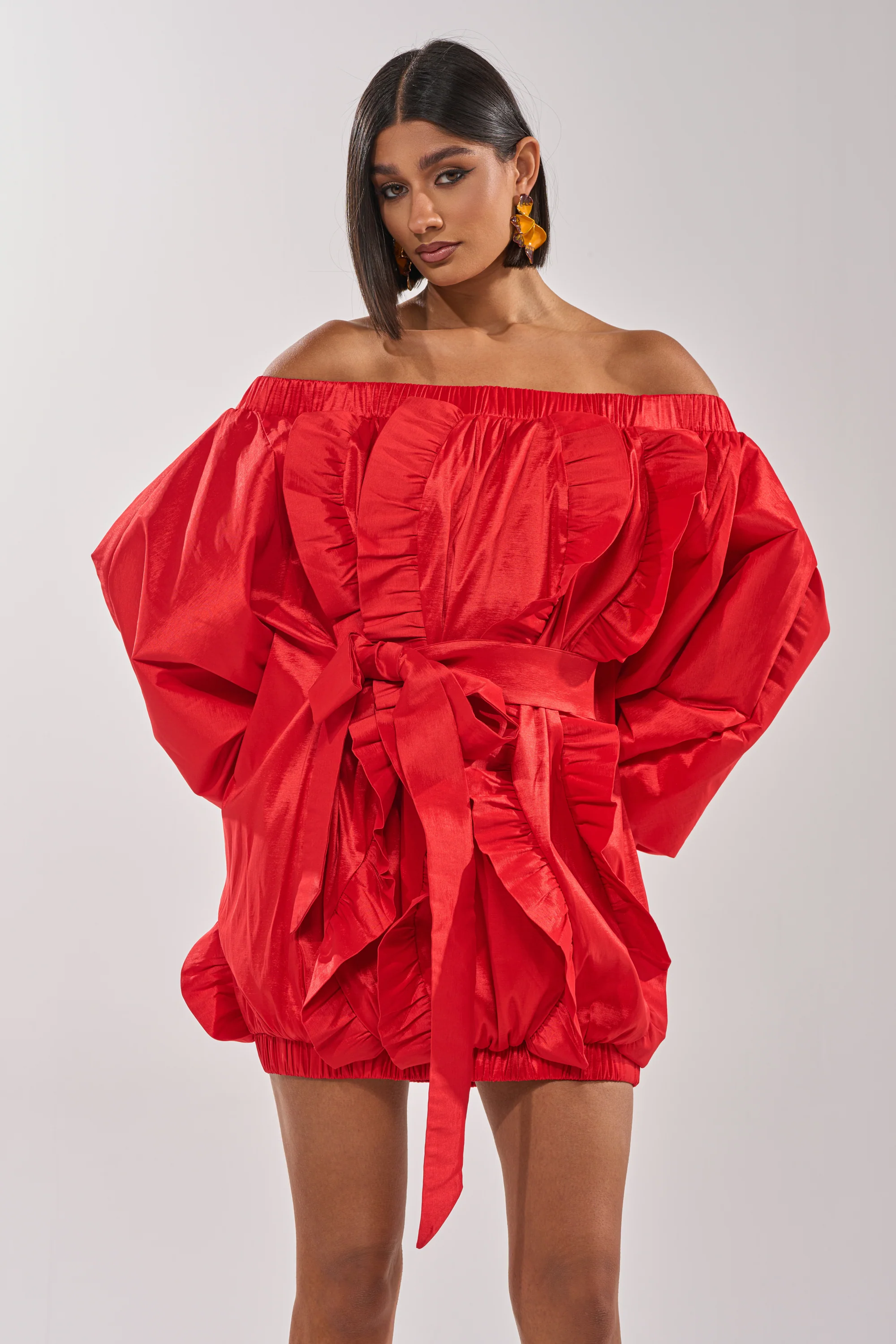 SHINE ON LONG SLEEVE MINI DRESS - Akira Store