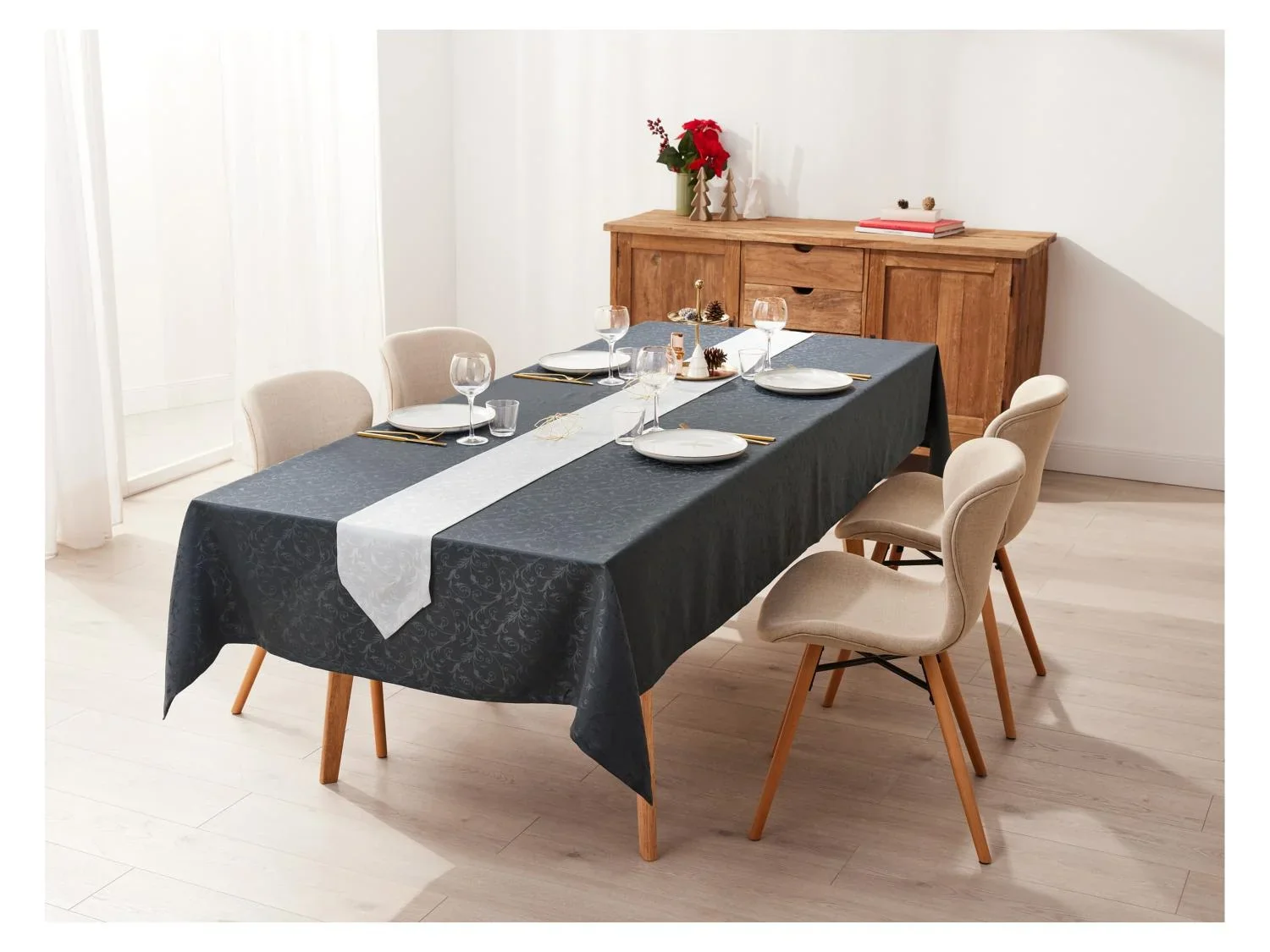 LIVARNO home Nappe et chemin de table jacquard premium