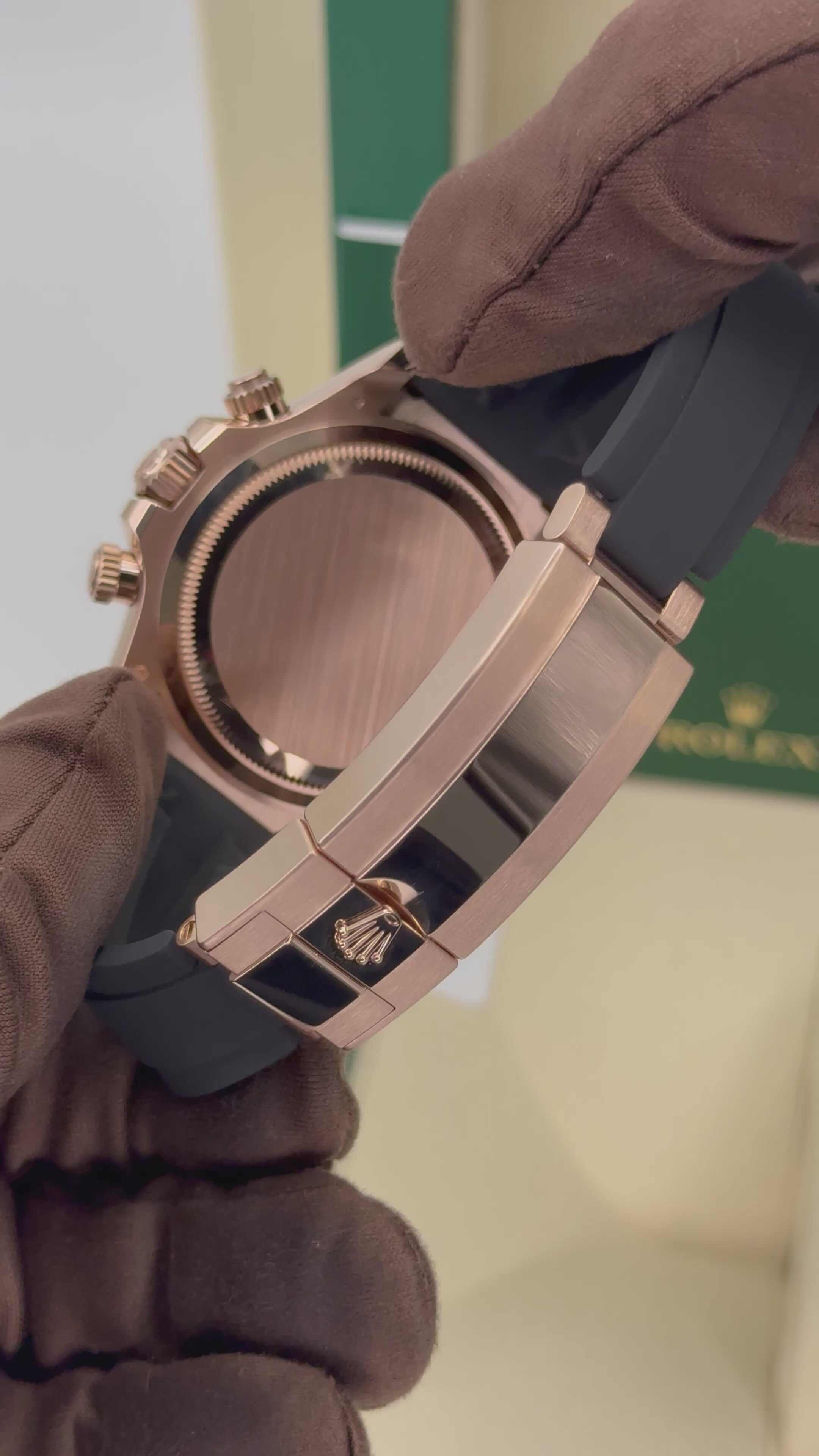 NEW 2024 ロレックスデイトナ40mm 126515LN ローズゴールドオイスターフレックスブラックダイヤルRolex