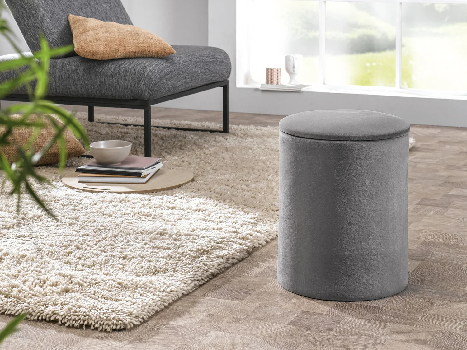 LIVARNO home Tabouret avec compartiment de rangement,  35 cm
