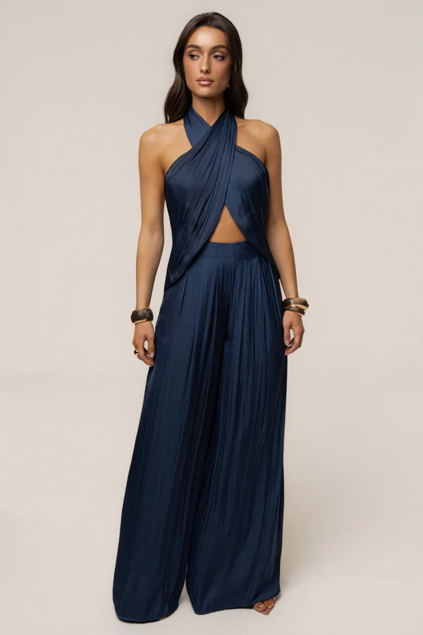 Blue Core Form Pleated Trouser