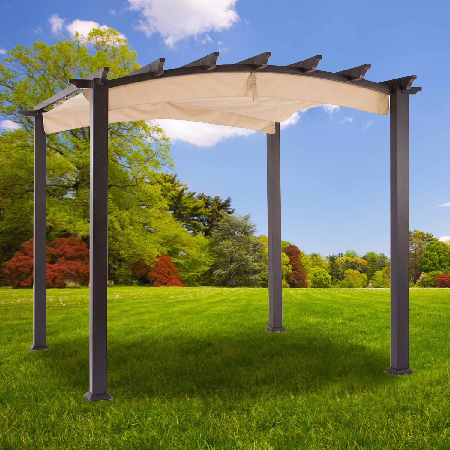 Garden Winds White 350 Denier Polyester Replacement Canopy Top for the Arched Pergola
