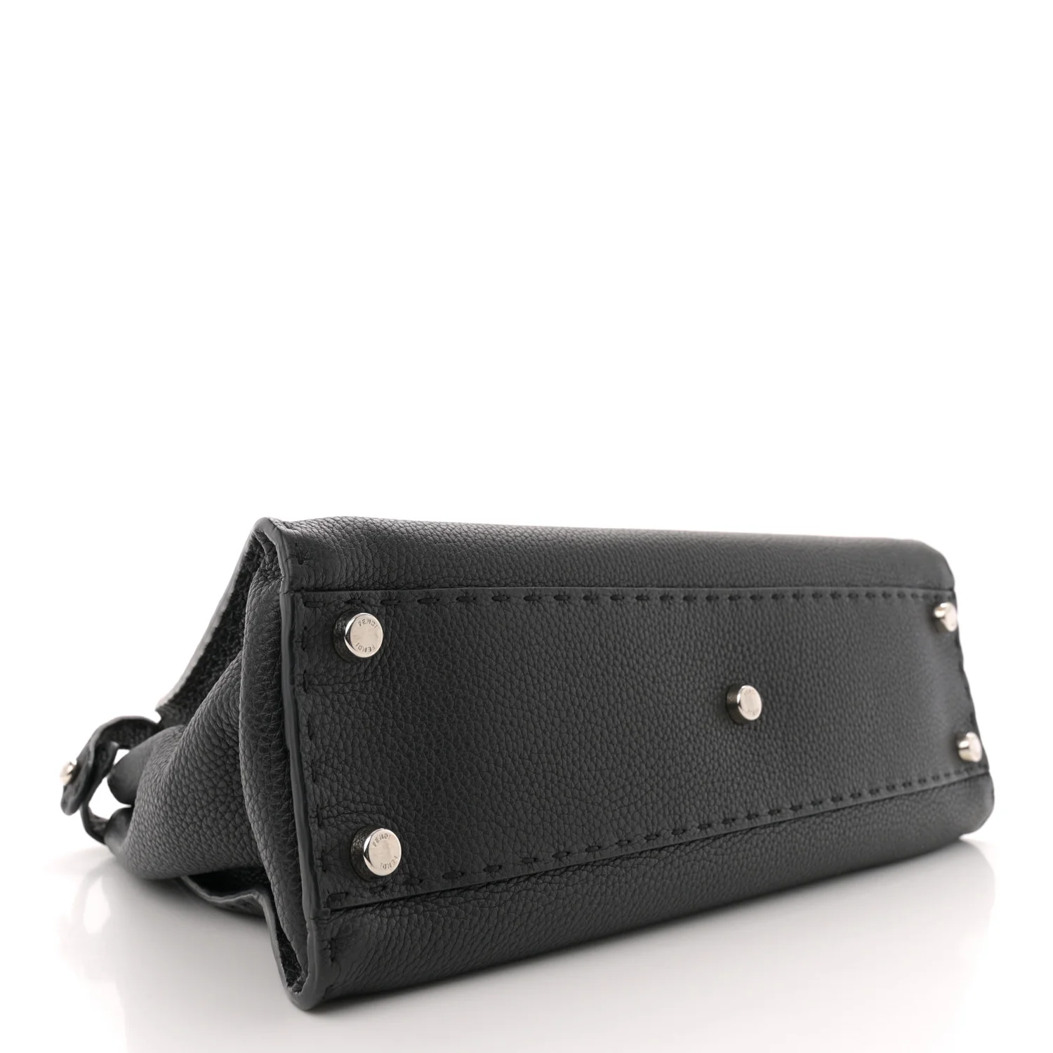 Cuoio Romano Selleria Bi-Color Medium Peekaboo Iconic Satchel Black Mou