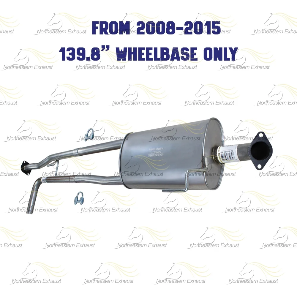 Stainless Steel Exhaust Muffler Assembly Fits 2007 2015 Nissan Titan 5 6L 139 8'' W B Direct Fit Image 6