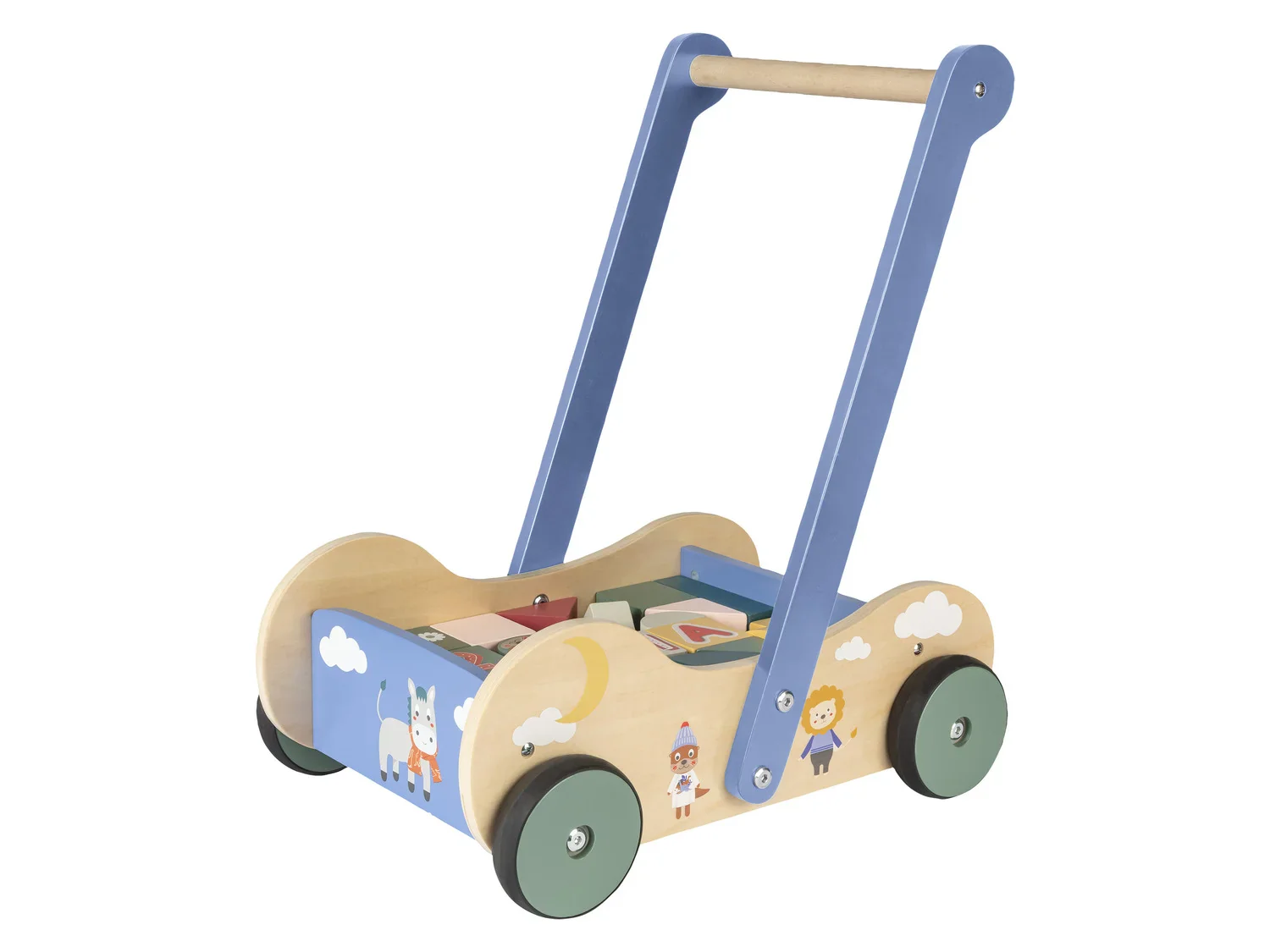 lupilu Chariot  pousser ou cube de motricit en bois