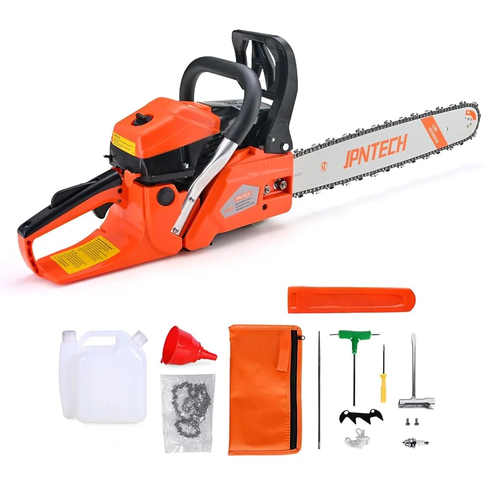 62cc Gas Chainsaw 20 Inch 2 Cycle 4.2 HP Petrol for Wood Cutting