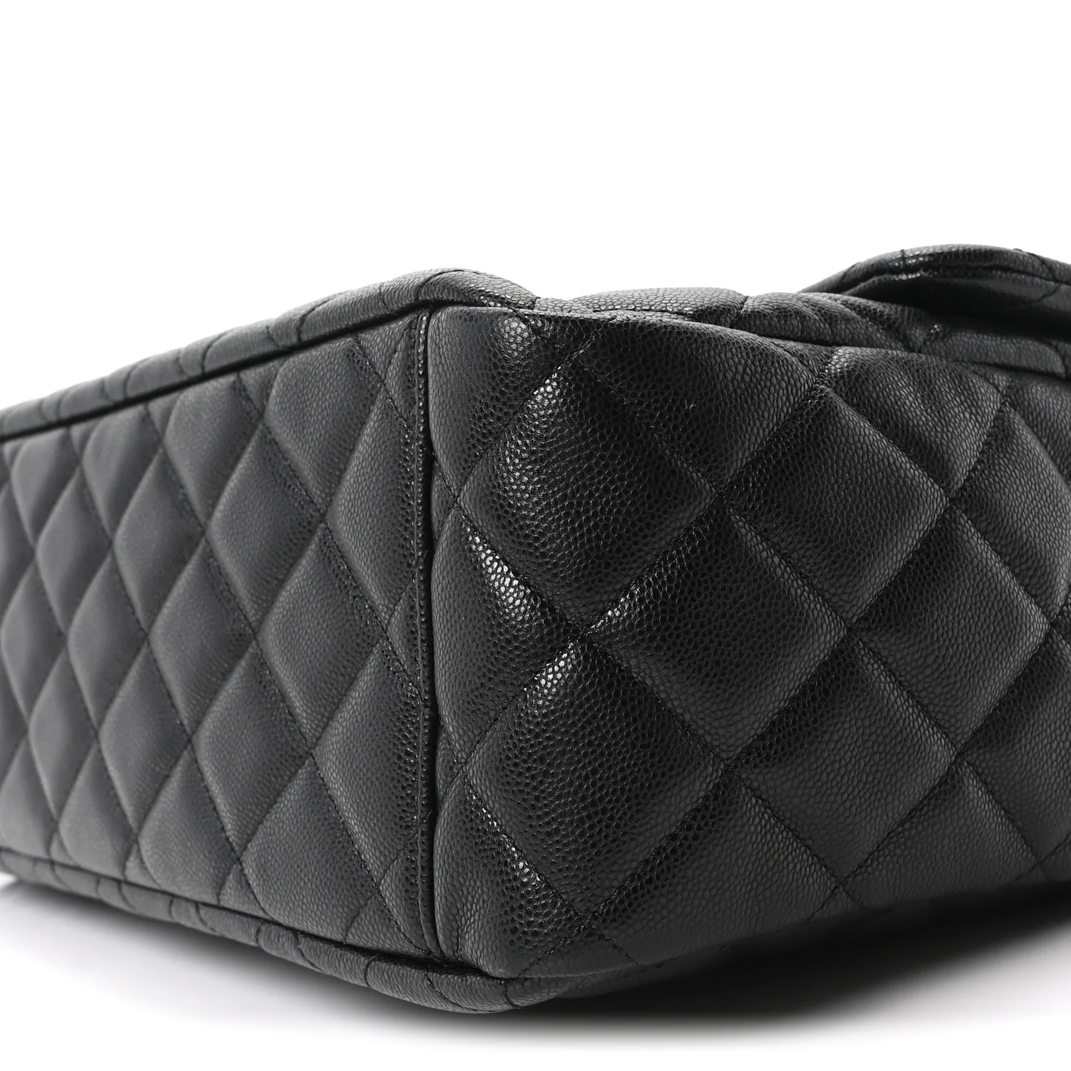 Caviar Quilted XXL Travel Flap Bag Black
