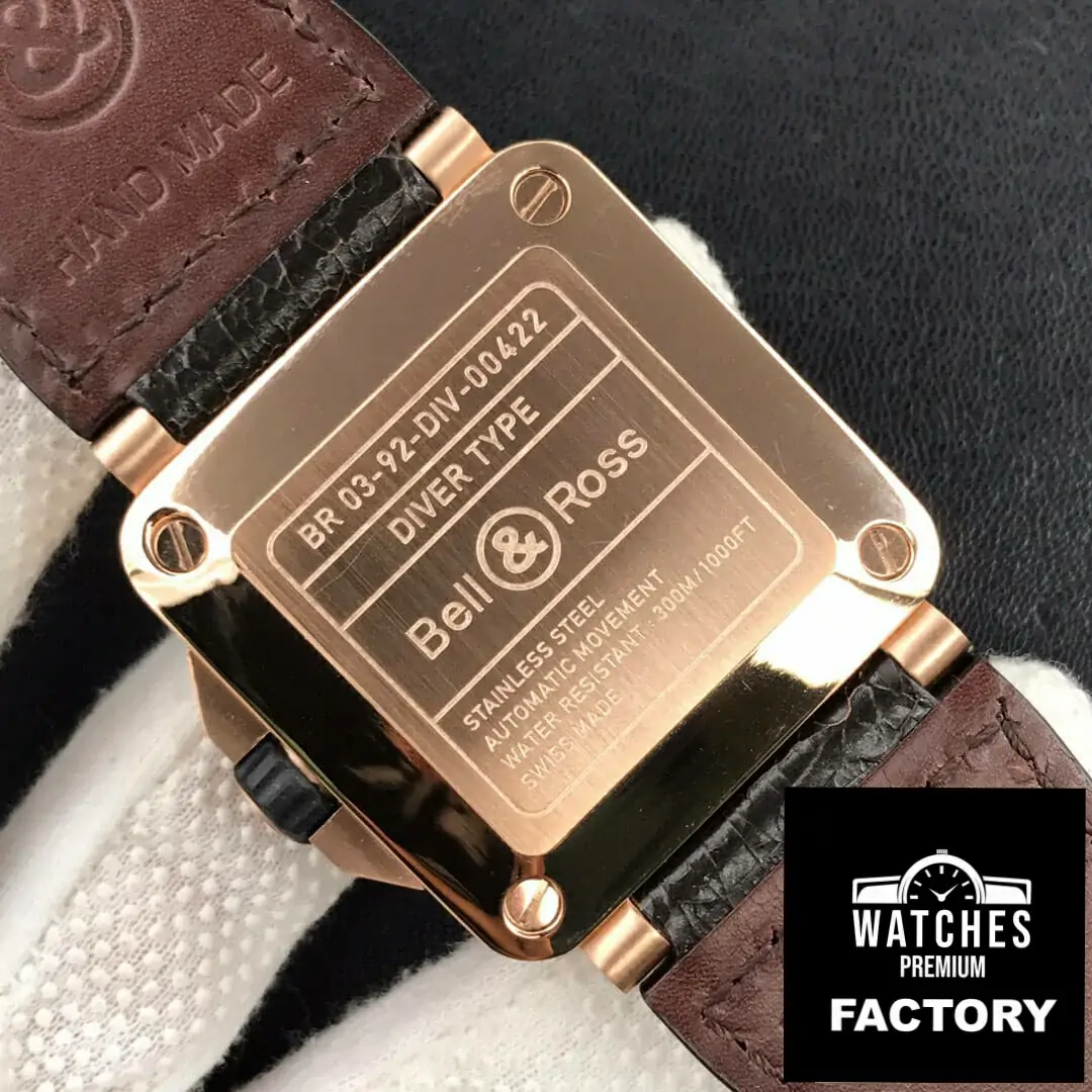 Bell & Ross BR0392-D-BL-BR / SCA Gold Bezel