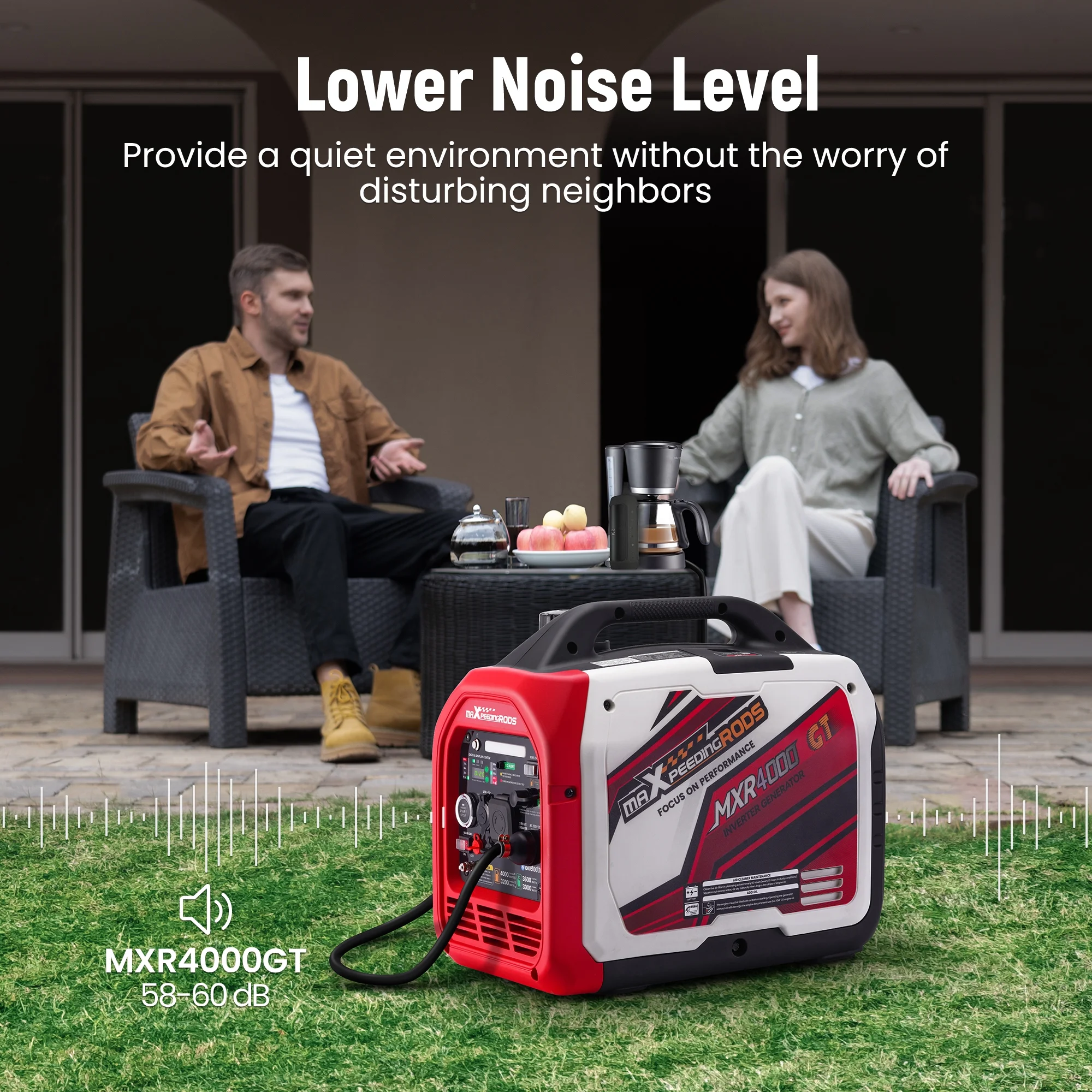 4KW Gas LPG Portable Generator Inverter Bluetooth E-Start for Outdoor Camping - Image 5