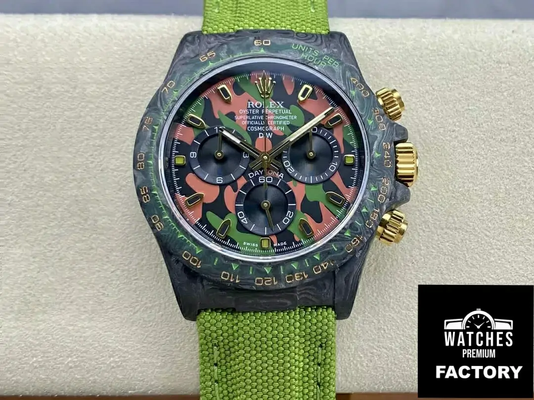 Rolex Daytona Cosmograph Diw Custom Version Noob Factory Green Strap