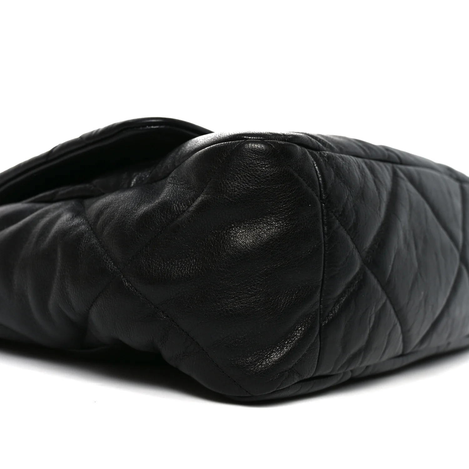 Goatskin Quilted Maxi Chanel 19 Flap Black