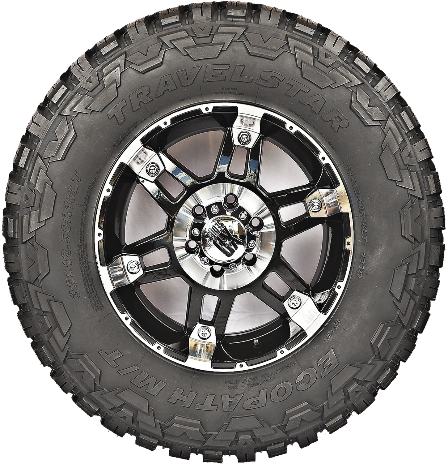 Travelstar Ecopath M/T 33X12.50R20 10 PR Load Range E 114Q SUV Light Truck Mud-Terrain Tire 33/12.50/20(Tire Only)