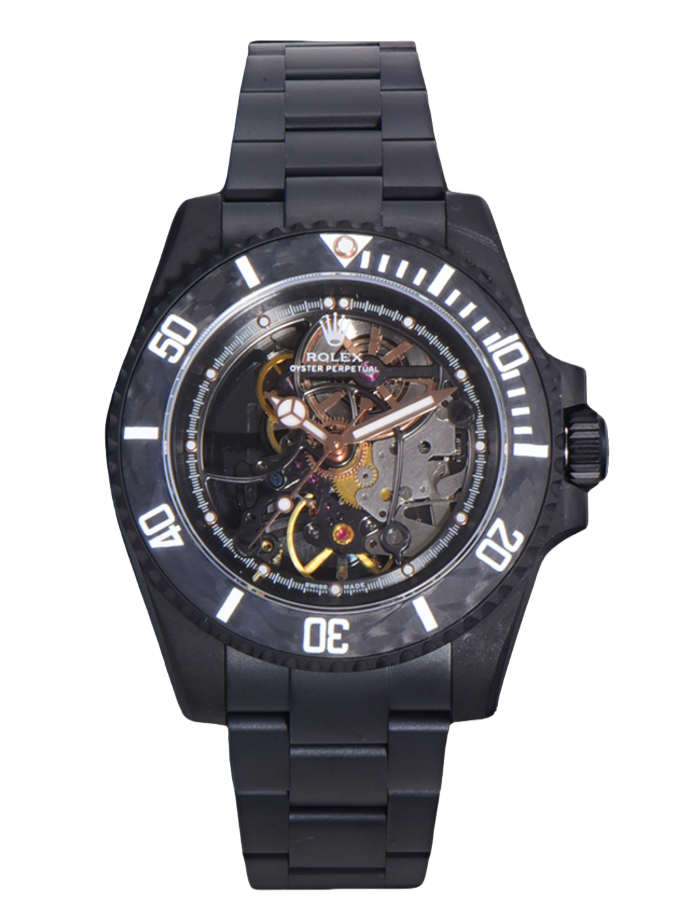 Rolex Submariner Black PVD Andrea Pirlo Project 114060 Skeleton Dial 40mm