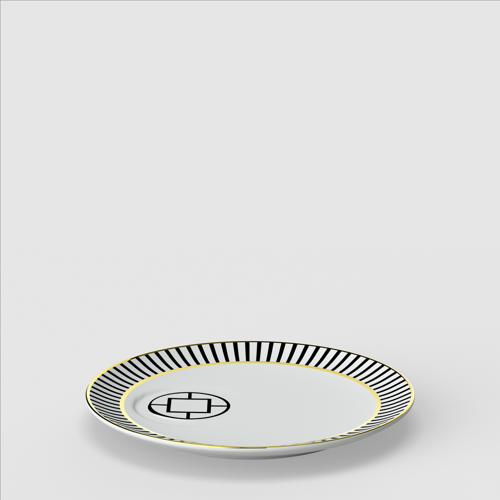 MetroChic Espresso cup saucer - Multi-colored, 5.6'', Premium Bone Porcelain