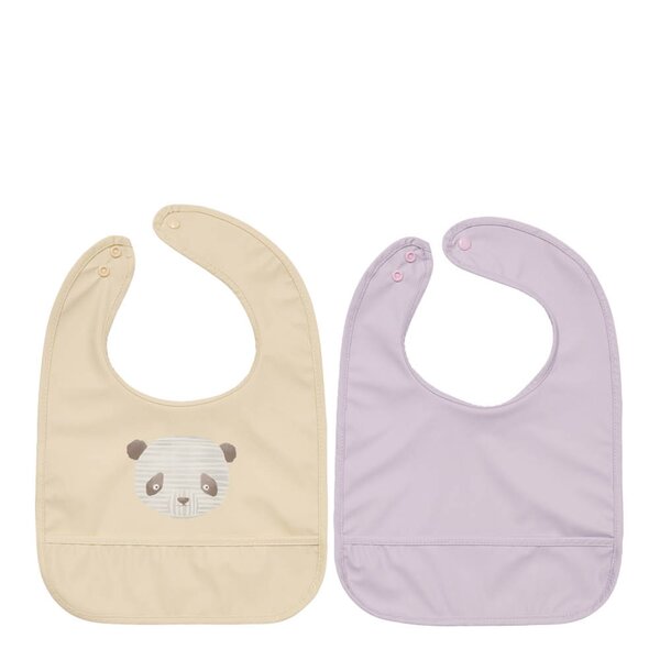 Lun Lun panda smekke 34x27 cm 2 stk Vanilla/Lavender