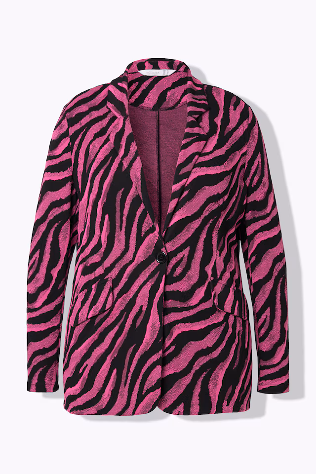 Slim-fitting zebra pattern blazer