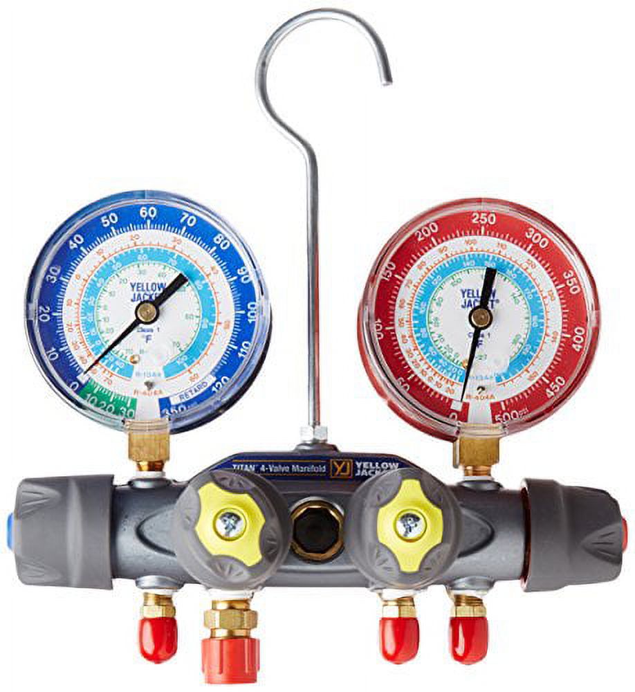 Yellow Jacket Manifold Gauge Set, 3 1/8 in Gauge 49983