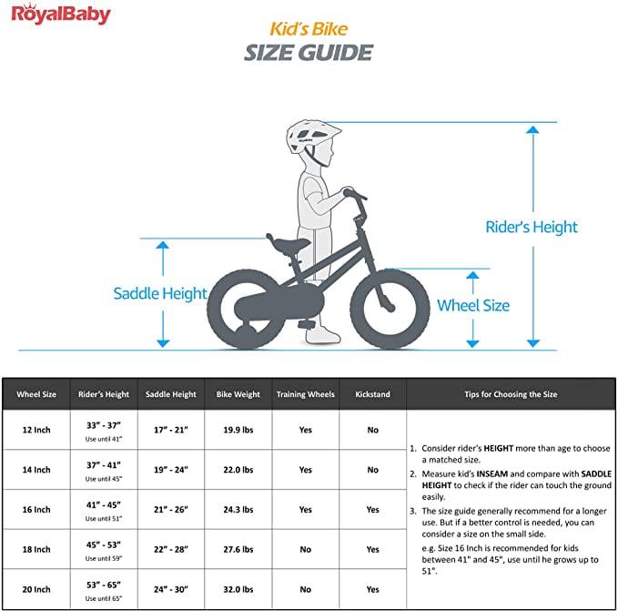 Royalbaby Girls Kids Bike Star Girl 12 in Bicycle Basket Training Wheels Blue Child - S Cycle
