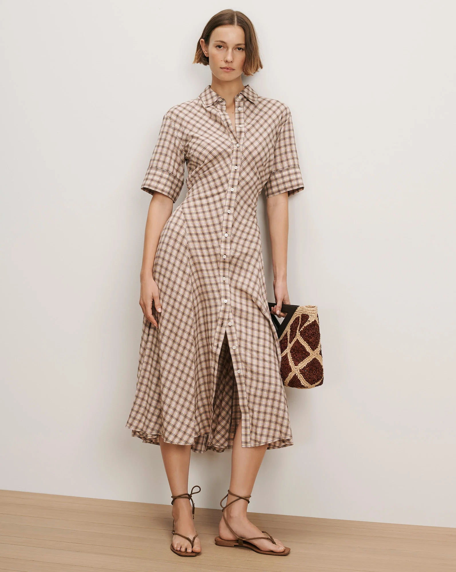Perenna Plaid Shirtdress