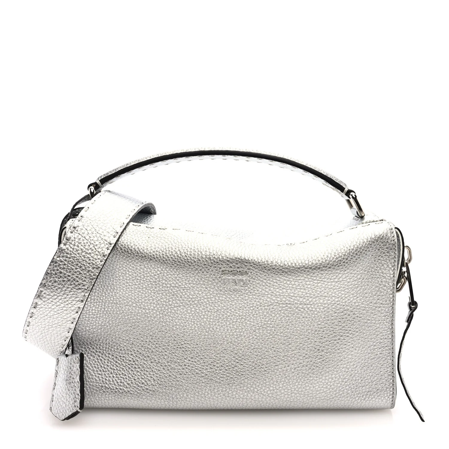 Cuoio Romano Lux Selleria Lei Boston Tote Argento