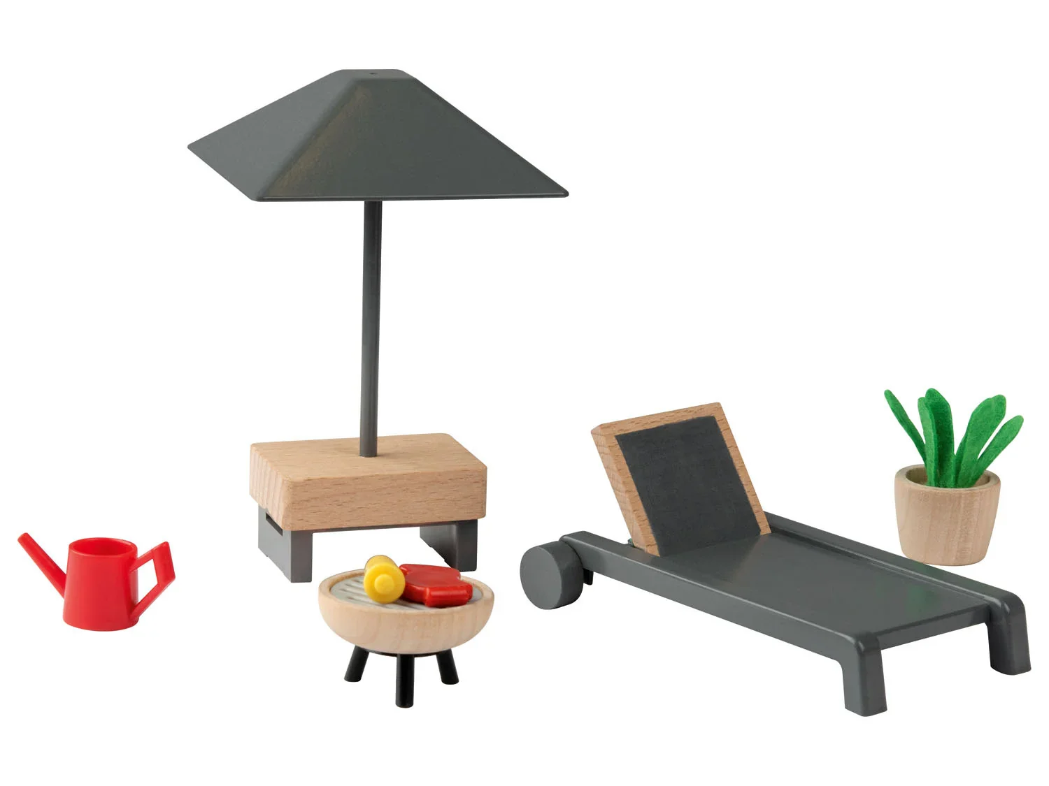 Playtive Maison de poupe XXL en bois, 54 pices