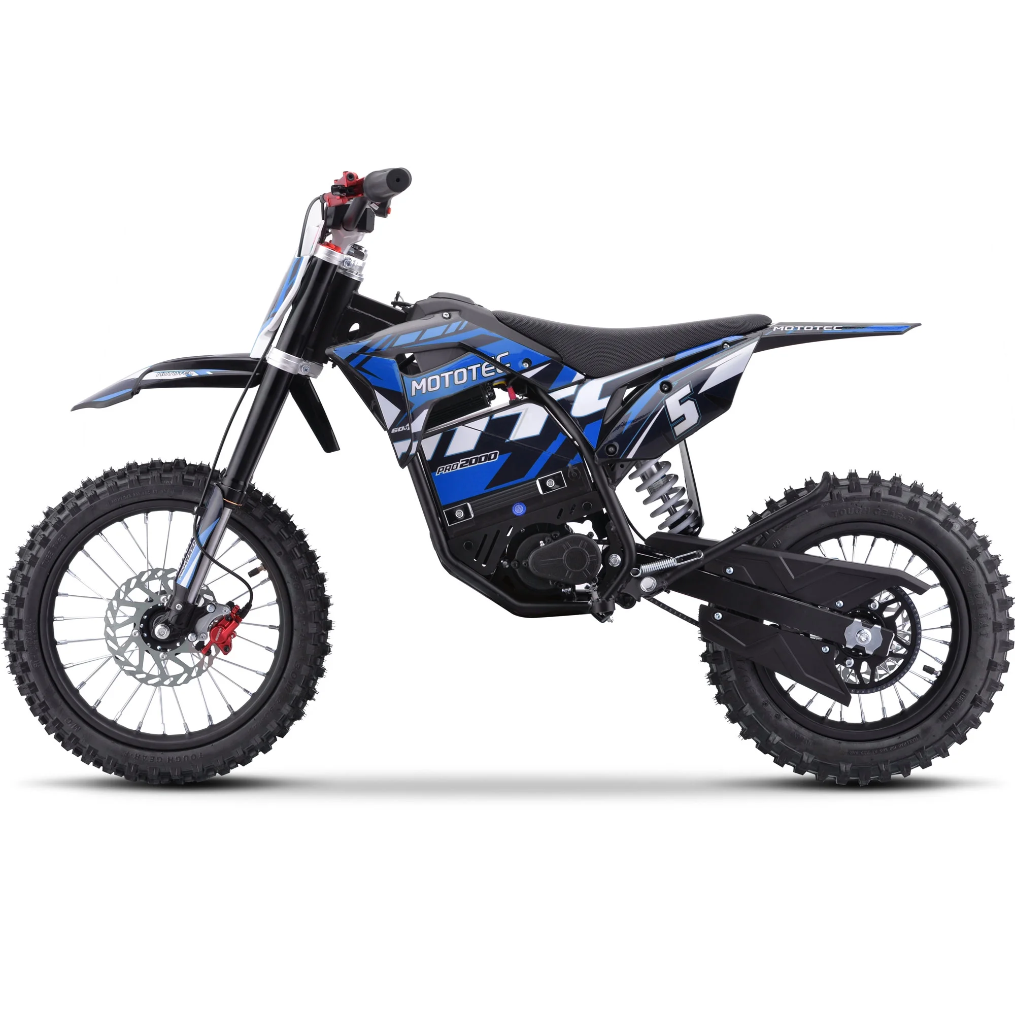 Mototec 60v Pro Electric Dirt Bike 2000w Lithium Blue